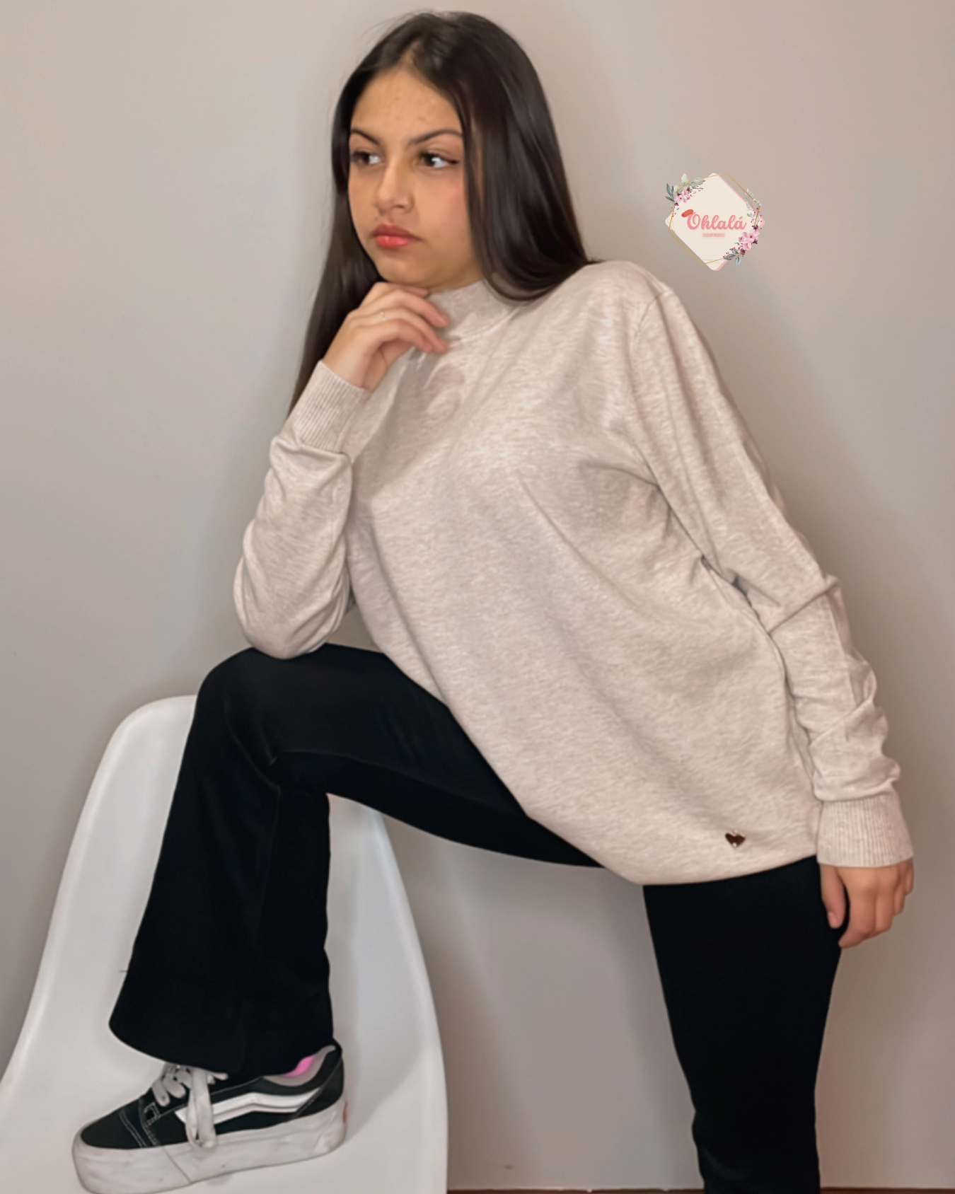 Suéter cuello alto - Manga larga