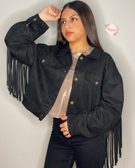 Cazadora con flecos